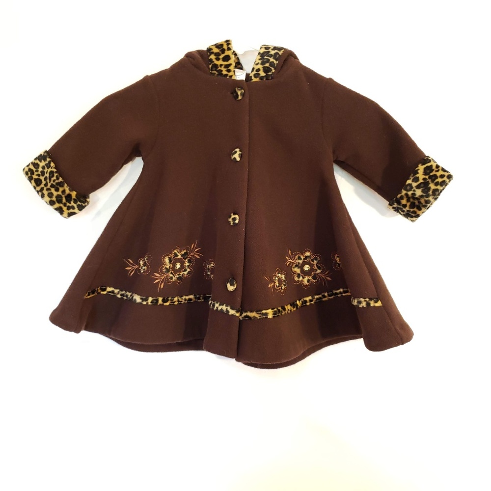 Starting Out Faux-fur Trim Coat